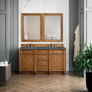 James Martin Bristol 60" Double Bathroom Vanity, Saddle Brown