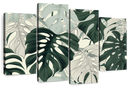 Jungle Monstera Leaves Wall Art