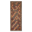5'2" x 12'9" Vintage Hand Woven Southwestern Kilim 100% Wool Area Rug Brown