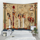 Egyptian egypt tapestry wall hanging maroon & green bedroom art by Decorbites