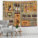 Egyptian egypt tapestry wall hanging maroon & green bedroom art by Decorbites