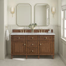 James Martin Lorelai 60" Double Bathroom Vanity, Mid-Century Walnut