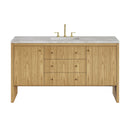 James Martin Hudson 60" Single Bathroom Vanity, Light Natural Oak