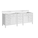 James Martin Brittany 84" Double Bathroom Vanity, Bright White