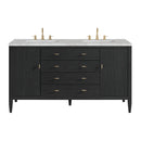 James Martin Myrrin 60" Double Bathroom Vanity, Carbon Oak