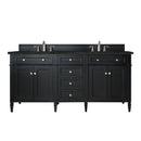 James Martin Brittany 72" Double Bathroom Vanity, Black Onyx