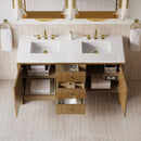 James Martin Hudson 60" Double Bathroom Vanity, Honey Oak