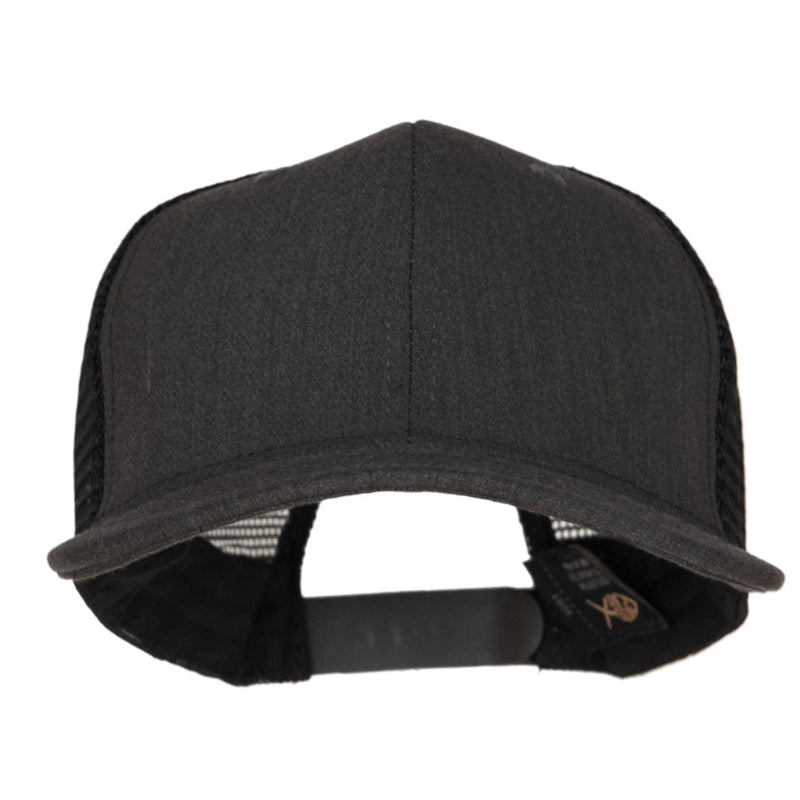 Premium Heather High Profile Mesh Trucker Cap