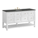 James Martin Breckenridge 60" Single Bathroom Vanity, Bright White