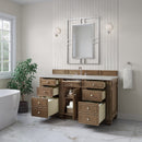 James Martin Bristol 60" Single Bathroom Vanity, Saddle Brown