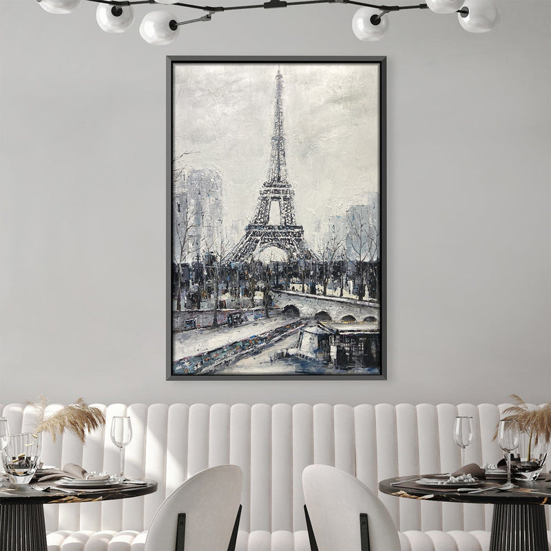 Eiffel Brushed Oil Painting