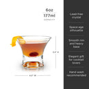 Raye Heavy Base Stemless Crystal Manhattan Glasses Set of 2 by Viski