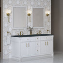 James Martin Bellshire 72" Double Bathroom Vanity, Bright White