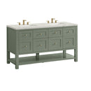 James Martin Breckenridge 60" Double Bathroom Vanity, Smokey Celadon