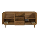 James Martin Laurent 72" Dual Mount Double Bathroom Vanity, Honey Oak