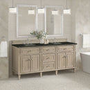 James Martin Lorelai 72" Double Bathroom Vanity, Whitewashed Oak