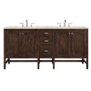 James Martin Addison 72" Double Bathroom Vanity, Mid-Century Acacia