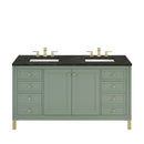 James Martin Chicago 60" Double Bathroom Vanity, Smokey Celadon