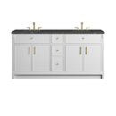 James Martin Bellshire 72" Double Bathroom Vanity, Bright White