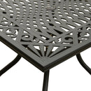 Ornate Outdoor Aluminum Black 37-in Square Patio Dining Table