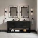 James Martin Lucian 72" Double Bathroom Vanity, Carbon Oak