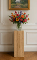 Swan Travertine Column / Nightstand by Marmony Concept
