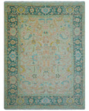Elaine Custom Made Beige Traditional Design Hand Knotted Wool Rug