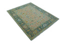 Elaine Custom Made Beige Traditional Design Hand Knotted Wool Rug