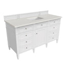James Martin Brittany 60" Single Bathroom Vanity, Bright White