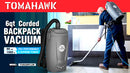 Electric Backpack Vacuum 6 qt Lightweight Commercial High-Performance Cleaning Solution by Tomahawk Power