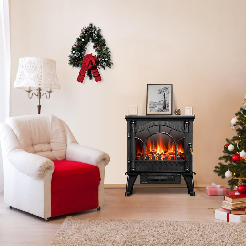 Electric Fireplace Heater, 20" Freestanding Fireplace S520222