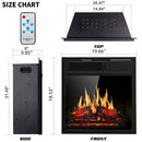 20 Inch Electric Fireplace Insert M1804,M1804C