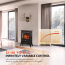 Electric Fireplace Stove Heater with Thermostat Control 520232