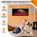Electric Fireplace 40/50/60 Inches Recessed and Wall Mounted for 2' x 6' Stud by LJGDeals