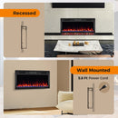 Electric Fireplace 40/50/60 Inches Recessed and Wall Mounted for 2' x 6' Stud-40 Inches