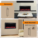 Electric Fireplace 40/50/60 Inches Recessed and Wall Mounted for 2' x 6' Stud by LJGDeals
