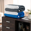 Electric Heated Blanket Throw Reversible Flannel and Sherpa Blanket by LJGDeals