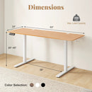 Electric Standing Desk with 3 Memory Heights and 2 Hanging Hooks and Cable Holes by LJGDeals