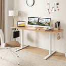 Electric Standing Desk with 3 Memory Heights and 2 Hanging Hooks and Cable Holes by LJGDeals