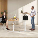 Electric Standing Desk with 3 Memory Heights and 2 Hanging Hooks and Cable Holes by LJGDeals
