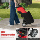 15-AMP Electric Wood Chipper and Shredder Leaf Mulcher with Wheels-Red by LJGDeals