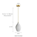 GobekUsa Elegance Ribbed Ceramic Pendant Lights for Dining Island, Living Room