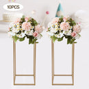 GobekUsa Elegant 10-Piece Gold Wedding Flower Stand