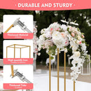 GobekUsa Elegant 10-Piece Gold Wedding Flower Stand