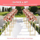 GobekUsa Elegant 10-Piece Gold Wedding Flower Stand