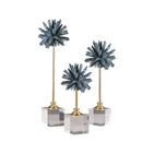 GobekUsa Crystal Flower Glass Craft Hyalinite Sculpture Metal Decorative Figurine