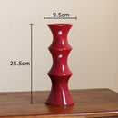 GobekUsa Bamboo Shape Ceramic Vase: Table Decoration & Floral Arrangement in Room