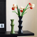 GobekUsa Bamboo Shape Ceramic Vase: Table Decoration & Floral Arrangement in Room