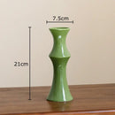 GobekUsa Bamboo Shape Ceramic Vase: Table Decoration & Floral Arrangement in Room