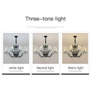 GobekUsa Crystal Candle Chandelier Lighting: Black Pendant Lamps for Dining Kitchen & Farmhouse